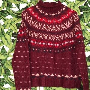 Burgundy sweater for women